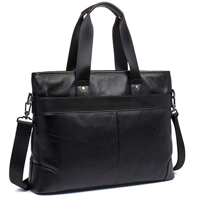 WESTBRONCO Leather Briefcases Laptop Handbags 16.9" Shoulder Messenger Business Bag for Men