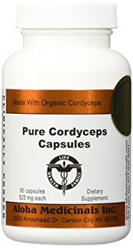 Pure Cordyceps Capsules 525 mg 90 capsules pack of 6
