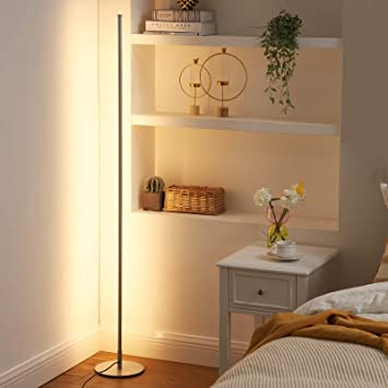 DEWENWILS Modern Floor Lamp,LED Corner Lights with Dimmable,Standing Floor Lamp for Living Room,Bedroom,Office,Natural Light 3000K