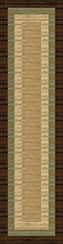 Custom Size Runner Brown Floral Non-Slip (Non-Skid) Rubber Back Stair Hallway Rug by Feet 26 Inch Wide Select Your Length