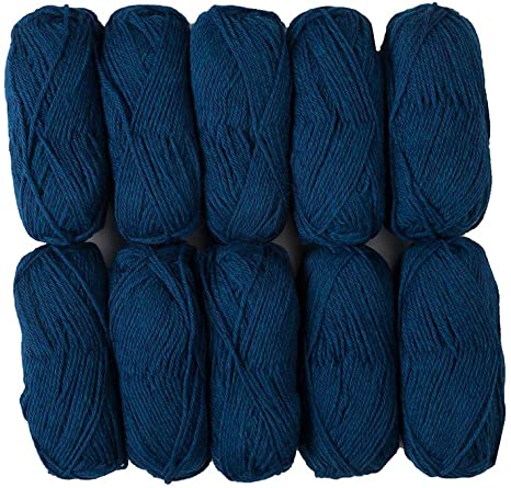 Knit Picks Wool of The Andes Worsted Weight Yarn (10 Balls - Sapphire Heather)