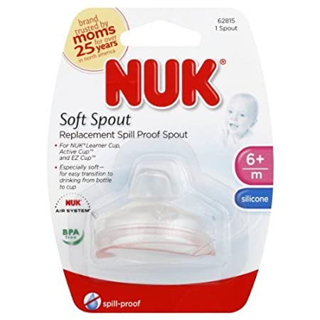 Nuk Replacement Spouts Clear Silicone - 9 Pack