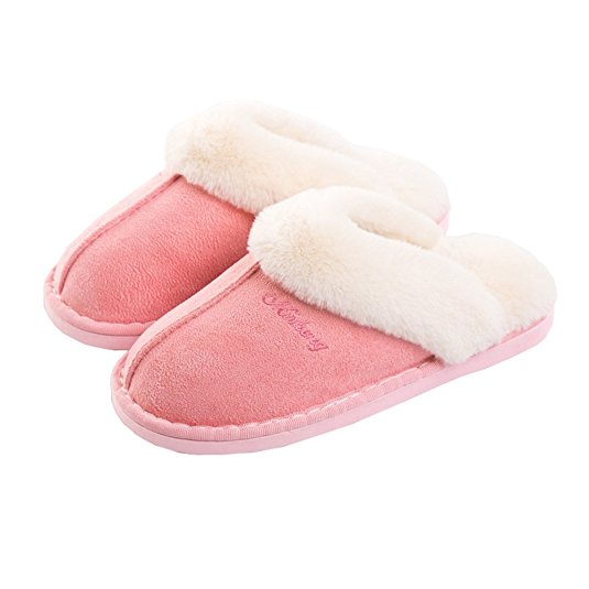 Haloyo Womens Slipper, Fluffy Slip On House Mens Slippers Clog Soft Indoor Outdoor Slipper For Winter