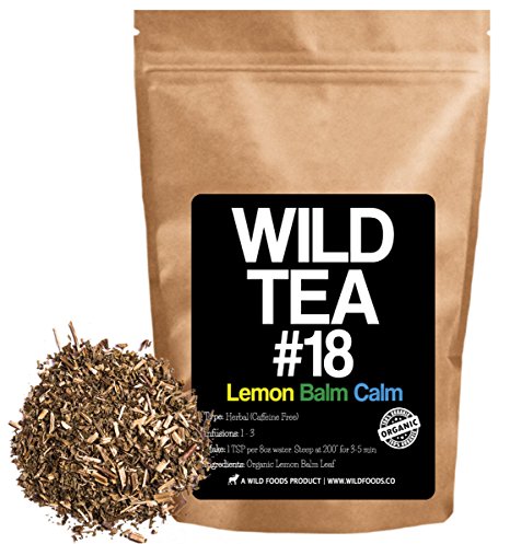 Lemon Balm Loose Leaf Herbal Tea, Organic Mediterranean Lemon Balm Leaves, Wild Tea #18 Lemon Balm Calm by Wild Foods (2 ounce)