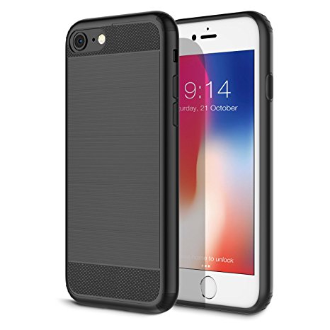 iPhone 8 Case , iPhone 7 Case , PK-STAR Heavy Duty and Shock-Absorption Full Protective Cover with Dual Layer Rugged Case for Apple iPhone 8 (2017) / iPhone 7 (2016) -Black