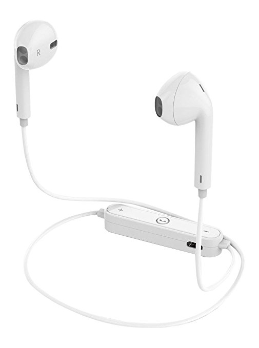 Wireless Bluetooth Headphones,Bluetooth 4.1 Earbuds Sport Stereo Headset, Noise Cancelling Sweat Proof Earphones (white)