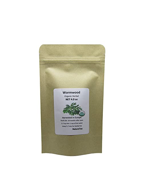 Organic Wormwood - Artemisia absinthium Loose Leaf by Nature Tea (4 oz)