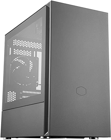 Cooler Master Silencio S400 Micro-ATX Mini Tower Case with Tempered Glass Side Panel Sound-Dampened Side Panel - Black - MCS-S400-KG5N-S00