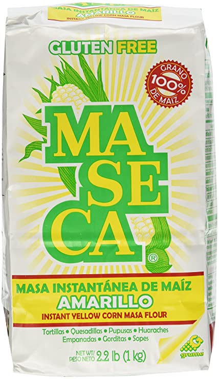 Maseca Instant Yellow Corn Masa Flour 2.2lb | Masa Instantanea de Maiz Amarillo 1kg