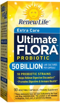 Renew Life Ultimate Flora Extra Care Probiotic 50 Billion Formerly Critical Care 90ct
