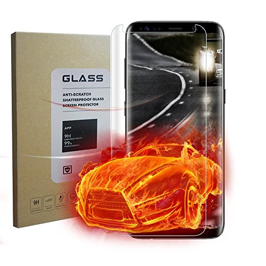 Samsung Galaxy S8 Plus Clear Screen Protector [Easy to Install][HD - Clear][Case Friendly][Anti-Fingerprint]Tempered Glass Screen Protector for Samsung Galaxy S8 Plus[2PACK]