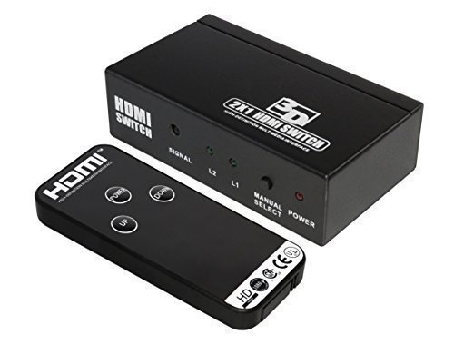 A-tech Sl2102bk Is a 2 Port Hdmi Switch Support Hdmi 1.3v for Full Hd 1080p & 3dMake in Metal Black.with the Hdmi Switcher You Can Switchover in 2 Different Input Resources At the Same Time