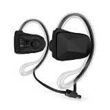 Water-proof Bluetooth Sports Headset APT-X Technology Provide CD-Quality and Superb Bass Sound Wireless Headphone With NFCampDual-Microphone for iPhone iPad iPod Android phone Windows phone and other Bluetooth Devices Cannot Wear to Swim