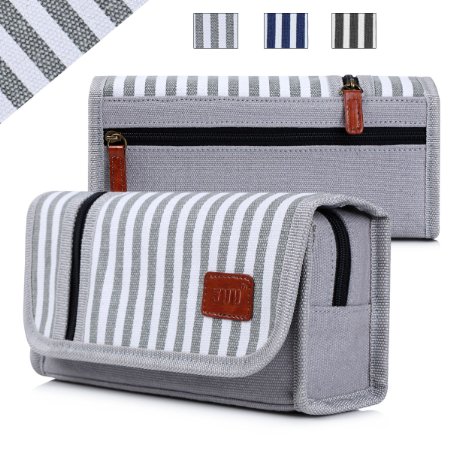 Pencil Case, Fyy® Premium Canvas Pencil Bag Pencil Box Grey