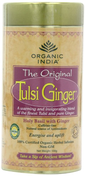 Tulsi Organic Ginger Loose Leaf Tea 100 g (Pack of 2)