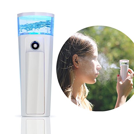 Nano Mist Sprayer Handheld Ionic Facial Spray Mister Face Steamer Daily Moisturizer Mini Portable For Strong Deep Moisturizing, Makeup, Facial Water Spa /Skin Care Beauty Instrument By Nosame