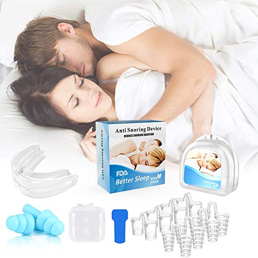 Anti Snoring Devices/Nose VentsNasal Dilators Snore Stopper Ease Breathing Sleep Solution Respiration Aids to Heavy Congestion Relief Comfortable Sizes for Nasal Congestion 8 Sets
