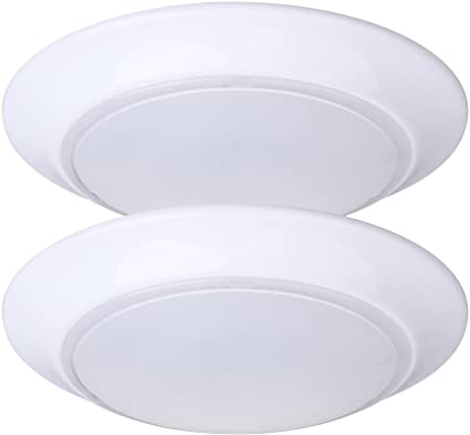 LIT-PaTH 7.5 Inch Mini LED Ceiling Light, LED Flush Mount, 11.5W (75W Equivalent), Dimmable, 800 Lumen, ETL and ES Qualified, 2-Pack (4000K-Bright White)