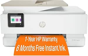 HP Envy Inspire 7955e Inkjet Printer All in One Wireless Printer Copy Scanners 2.7 Inch Touchscreen 15ppm Black 10ppm Color Phone Computer Wireless Printers for Home Use Office 1W2Y8A (Renewed)