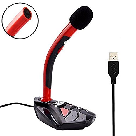 Fifine USB Plug Professional Condenser Sound Microphone for Pc Computer Laptop Notebook, Voip, Noise Canceling, Ideal for Karaoke ,Singing¡ê,chatting, Skype, Recording