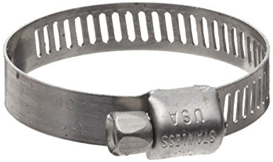 Precision Brand M16S Micro Seal, Miniature All Stainless Worm Gear Hose Clamp, 11/16" - 1-1/2" (Pack of 10)