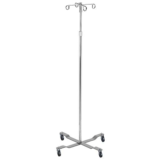 Drive Medical Economy Removable Top I. V. Pole, Chrome