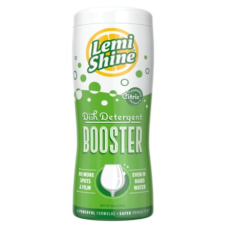 Lemi Shine Dishwasher Detergent Booster, Natural Lemon Scent, 12oz