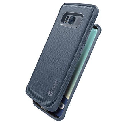 Samsung Galaxy S8  Case, Ubittek Resilient Shock Absorption and Carbon Fiber Design Case for Samsung Galaxy S8 Plus (2017) - Blue