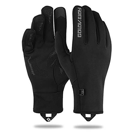 Lanyi Winter Warm Gloves Touchscreen Windproof Anti-Slip Outdoor Cycling Work Snowboard Driving Black Gloves Men Women