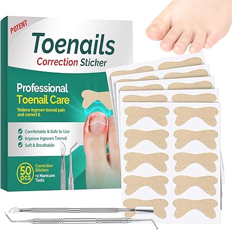 Ingrown Toenâil Treâtment, 50 Pcs No Glue Professional Ingrown Toenâil Corrector Patch