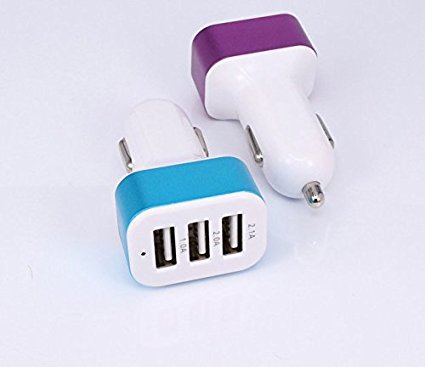 HULKER 601 3USB Car Charger Rapid Charger 3.0USB Quickly Charger  Android and iPhone   4 Ports 3 Ports 2 Port 1Port (3 USB Ports) Random Color