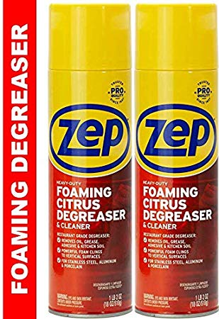 Zep Heavy-Duty Foaming Degreaser ZUHFD18 (2-Pack) - Clings to Surfaces