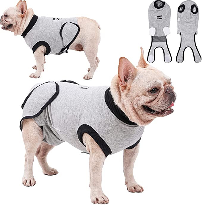 ETIAL Dog Recovery Suit Surgical Suit for Female Male Dogs,Soft Dog Onesie Cone E-Collar Alternatives Dog Body Suit After Surgery