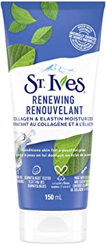 St. Ives Renewing Face Moisturizer for renewing dry skin and healthy glow Collagen and Elastin paraben-free 150 ml
