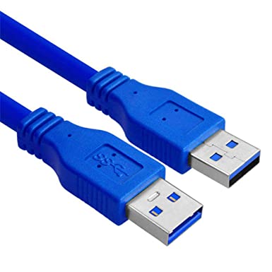JYJZPB USB 3.0 A to A Cable, 5FT/1.5M High Performance USB A Male to A Male Cable Cord for Data Transfer, Laptop Cooler, Printers, Modems, Cameras and Hard Drive Enclosures