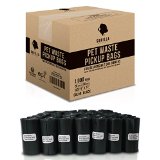 Gorilla Supply 1000 Black Dog Pet Poop Bags EPI Technology 50 Refill Rolls