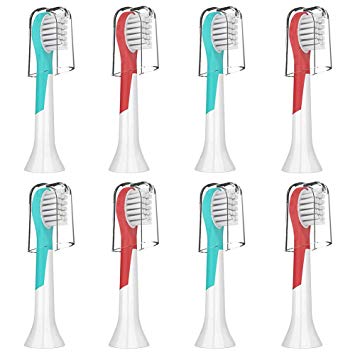 Toothbrush Replacement Heads Compatible with Phillips Sonicare for Kids HX6038/94, Fits ProtectiveClean, DiamondClean, HealthyWhite HX6321 HX6331, Compact Size 8 Pcs