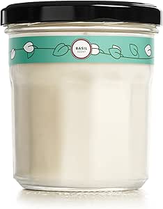 MRS. MEYER'S CLEAN DAY Soy Aromatherapy Candle, 35 Hour Burn Time, Made with Soy Wax and Essential Oils, Basil, 7.2 oz