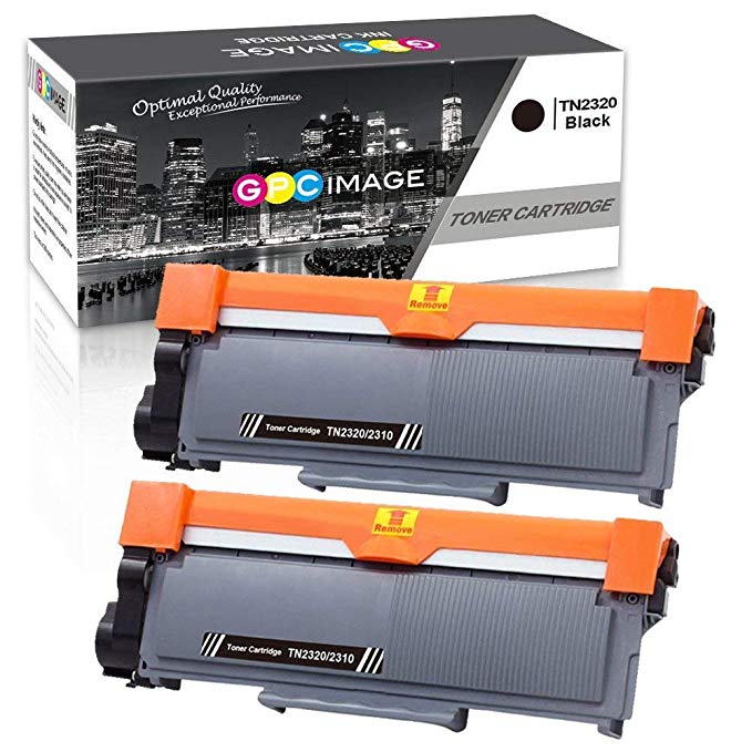 GPC Image TN2320 TN2310 TN-2320 TN-2310 Compatible Toner Cartridges Replacement for Brother MFC-L2700DW HL-L2340DW HL-L2360DN HL-L2300D DCP-L2500D DCP-L2520DW HL-L2365DW MFC-L2720DW (Black, 2-Pack)