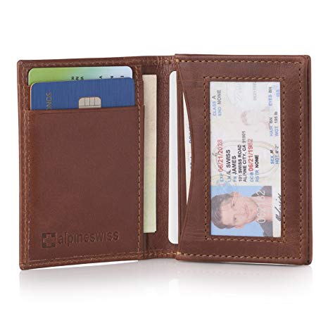 Alpine Swiss RFID Business Card Case ID Wallet