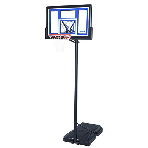 Lifetime 1479 Courtside Height Adjustable Portable Basketball System, 48 Inch Shatterproof Backboard