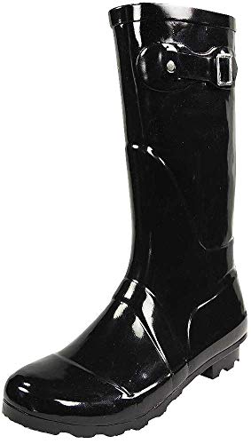 NORTY Women's Hurricane Wellie - 14 Solids and Prints - Glossy & Matte Waterproof Mid-Calf Rainboots