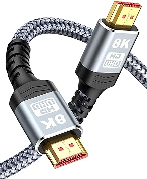 8K HDMI Cable 7.5M,Snowkids HDMI 2.1 Cable 8K 60Hz,4K 120Hz 48Gbps Ultra HD 8k high Speed HDMI Cable (7.6M)