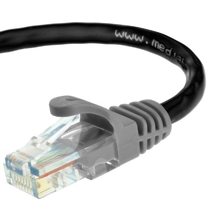 Mediabridge Cat5e Ethernet Patch Cable (25 Feet) - RJ45 Computer Networking Cord - Black - (Part# 31-699-25B )