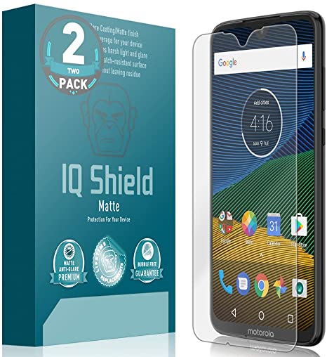 IQ Shield Matte Screen Protector Compatible with Motorola Moto G7 (Moto G7 Plus)(2-Pack) Anti-Glare Anti-Bubble Film