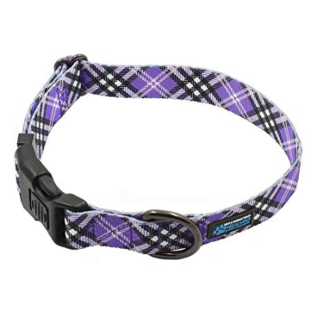 Max and Neo Plaid Pattern Neo Dog Collar - We Donate a Collar to a Dog Rescue Every Collar Sold