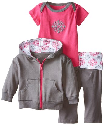 Yoga Sprout Baby Girls' Bodysuit, Pant, and Hoodie Set
