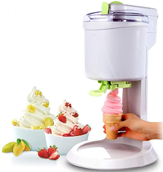 lijunjp Automatic Household Ice Cream Machine, 1.5 Quart Capacity DIY Ice Cream Maker, Fast, Easy Clean Smooth, for Children Frozen Fruit Paste Slush Machine