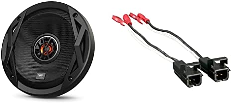 JBL CLUB6520 6.5" 300W Club Series 2-Way Coaxial Car Speaker (1 Pair) & Metra 72-4568 Speaker Harness for Selected General Motor Vehicles