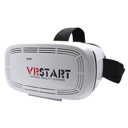 Ultra HD Virtual Reality VR Box 3D Glasses w TV HD Aspherical Lens for 35quot to 65quot Smartphones White